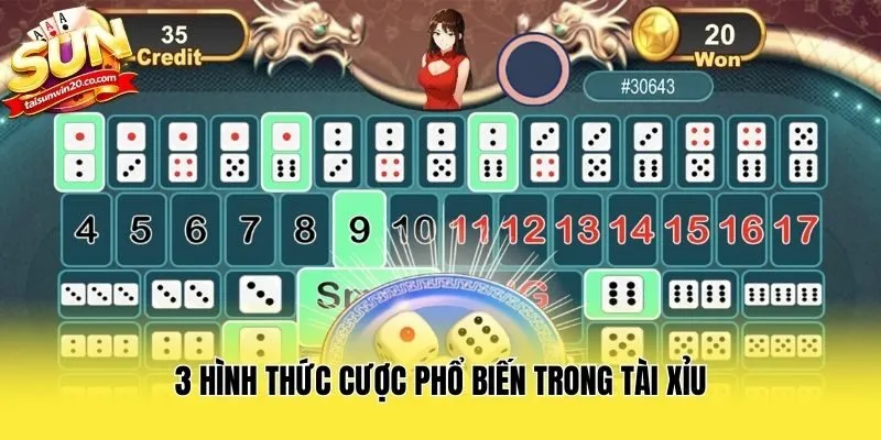 3 Hình thức cược phổ biến trong Tài xỉu