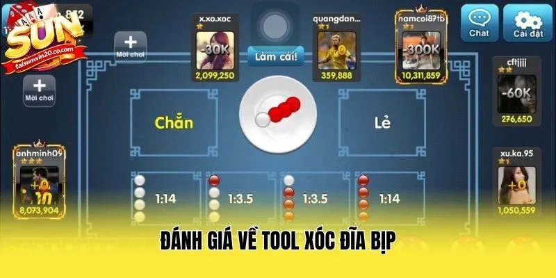 Đánh giá về tool xóc đĩa bịp