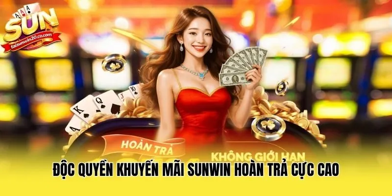 Độc quyền khuyến mãi Sunwin hoàn trả cực cao