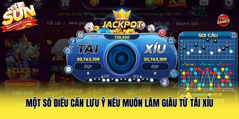 Một số điều cần lưu ý nếu muốn làm giàu từ Tài Xỉu