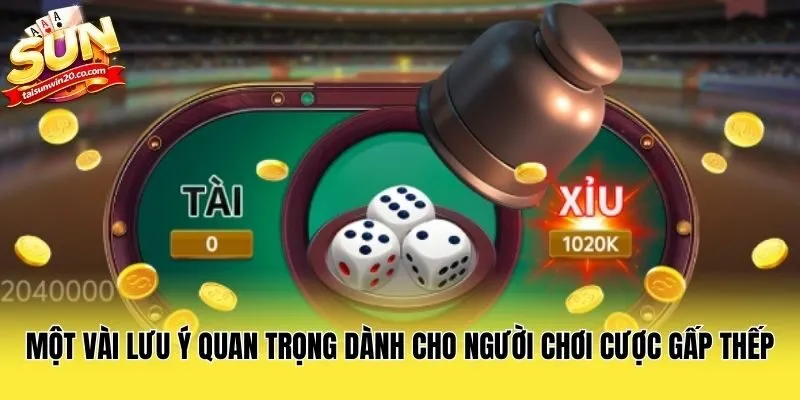 Một vài lưu ý quan trọng dành cho người chơi cược gấp thếp